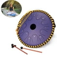 thumbnail image 3 of Abody 14" 14 Notes Carbon Steel Tongue Drum C-Key Hand Pan Drum with Drumsticks Bag, 3 of 9