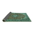 thumbnail image 2 of Ahgly Company Indoor Rectangle Medallion Turquoise Blue Traditional Area Rugs, 6' x 9', 2 of 4