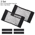 thumbnail image 3 of Uxcell 2pcs Universal Mesh Cargo Net 15.7" x 9.8" Automotive Cargo Net Wall Sticker Organizer Pouch Bag Hook and Loop Elastic Storage Mesh Net with 4pcs Tape Stickers for Truck SUV RV, 3 of 7