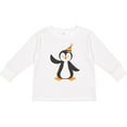 thumbnail image 3 of Inktastic Cute Penguin, Baby Penguin, Penguin with Party Hat Boys or Girls Long Sleeve Toddler T-Shirt, 3 of 5