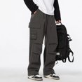 thumbnail image 4 of Pantalones cargo estilo japonés para hombre, ropa de moda, pantalones de trabajo de primavera 2024 con bolsillos, 4 of 4