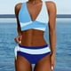 thumbnail image 2 of MKLEKYY Trajes De Baño Women High Waisted Bikini Sets Swimsuits Color Block Two Piece Drawstring Bathing Suit, 2 of 6