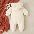 thumbnail image 6 of Gunia Toddler Boys Girls Pajamas Snowsuit Fleece Bodysuit Long Sleeve Romper With Cute Animal Ears Fall Winter Onesie Clothes Set Beige 9-12 Months, 6 of 6