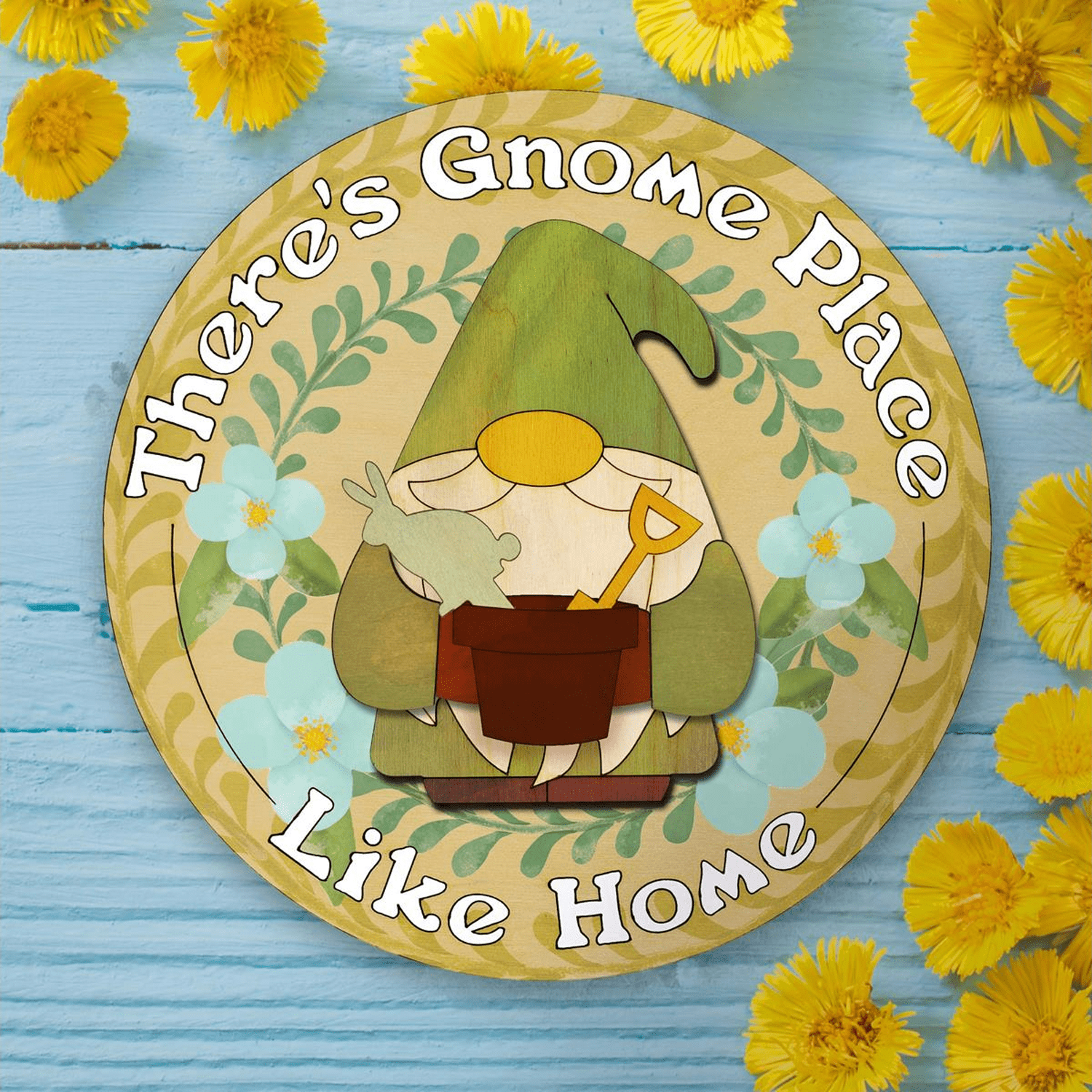Leisure Arts Wood - Garden Layered Sign Set, Gnome Place Like Home, Gnome Craft Kit, Wood Christmas Cutouts, Ornaments To Paint, Crafts, Gnomes To Paint, Unfinished