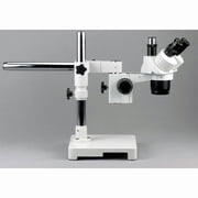 AmScope SW-3T24Z Trinocular Stereo Microscope, WH10x Eyepieces, 20X/40X/80X Magnification, 2X/4X Objective, Single-Arm B