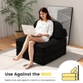 thumbnail image 5 of SDJPOI Folding Sofa Bed with Head & Lumbar Pillow, 3-in-1 Convertible Sofa Bed for Adults, Comfy Corduroy Couch Bed for Apartment,Office, Living Room & Bedroom, 5 of 10