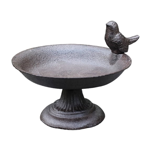 Cast Iron Bird Baths for Outdoors, Cast Iron Bird Feeder, Metal Bird Bath, Home Garden Lawn Yard Table Decorations