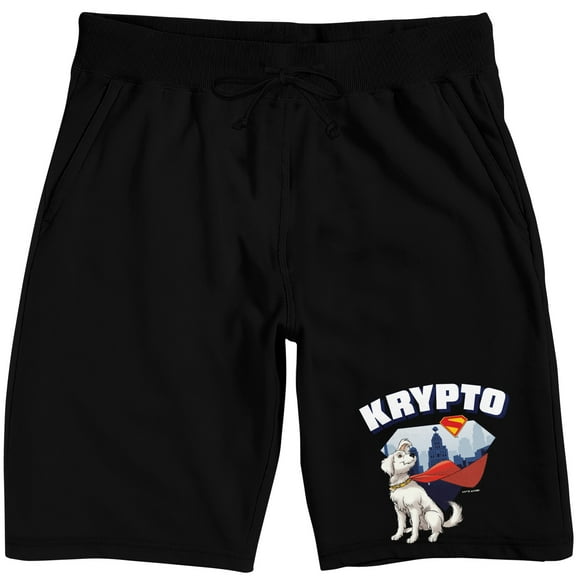 Superman Movie 2025 Krypto on Black Adult Lounge Short-XS