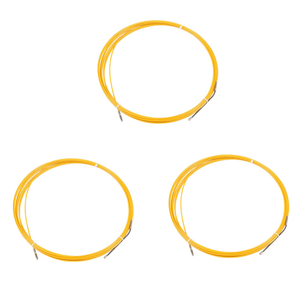 3pcs 10M 3Mm Guide Device Fiberglass Electric Cable Push Pullers Duct Snake Rodder Fish Tape Wire