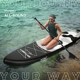 thumbnail image 6 of Santasup Inflatable Paddle Board, Black White Stand Up Paddle Boards for Adults, Sup Board for Fishing, Wide Stance for All Levels, Sup Accessories with Double Action Pump, 6 of 7