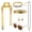 Gold, variant on 6 Pack Disco Costume Accessory Set, Sparkling Glitter 70s Themed Party Dress Up Accessories for Women Cosplay Halloween Fancy Party