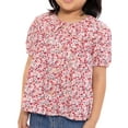 thumbnail image 5 of Wonder Nation Toddler Girls Puff Sleeve Top with Lace Trim, Sizes 12M-5T, 5 of 9