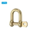 thumbnail image 3 of D-Ring Shackles, 3Pcs 1/4 Inch Inner Width Solid Brass Screw Hook Small Bow Shackles, 3 of 5