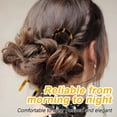 thumbnail image 6 of TUWAFE 3 Pcs French Hair Pin, U-Shaped Magic Acetate Hair Pin French Sticks for Women Buns Thick Fine Long curly Styling Accessories (3 Colors), 6 of 7