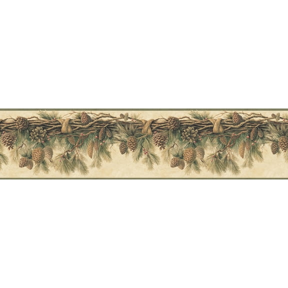 Chesapeake Range Green Mountains Prepasted Easy Walls Wallpaper, 20.5-in by 33-ft, 56.4 sq. ft.