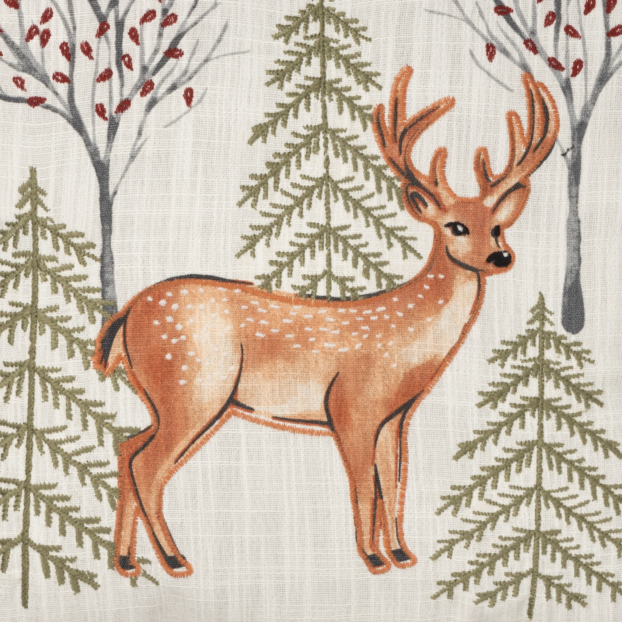 Better Homes & Gardens Holiday Reindeer Outdoor Throw Pillow,  One 20" x 20" Square, Multi-Color