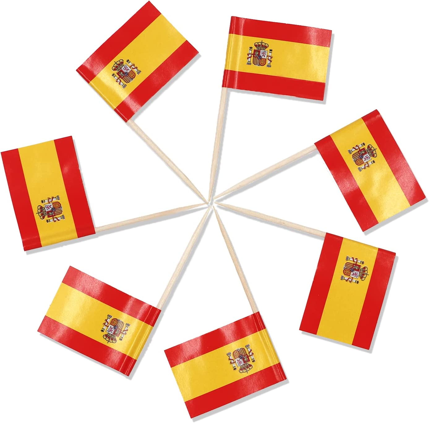 1Pcs Spain Toothpick Flags,Spain Decoration,Spanish Themed Party Decorations,Mini Picks Food Cocktail Theme Cakes Cupcake Pick Sticks, - Walmart.com