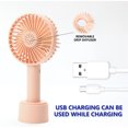 thumbnail image 5 of Small Portable Fan, Powerful Handheld Mini Fan, Cute Design 5 Speed Small Desk Fan, Lightweight Makeup USB Rechargeable Fan for Stylish Girl Women Travel Indoor Outdoor, 5 of 6