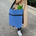 Jiyike Collapsible Trolley Bag Folding Shopping Bag with Wheels ...