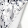 thumbnail image 5 of Watercolor Leaves Print Valance for Windows, Grey and White Floral Printed Short Curtains Valances Rod Pocket for Kitchen Bathroom Cafe Living Room 52 x 18 Inches, Gray, 5 of 6