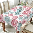 thumbnail image 4 of GZHJMY Donut Square Tablecloth, Waterproof Stain Wrinkle Resistant Washable Polyester Table Cover for Picnic Dinner Holiday Kitchen Party Decor, 54 x 54 in Home Decor, 4 of 7