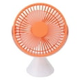 thumbnail image 2 of Ventilador de mesa de escritorio de 3 velocidades, soporte colgante, doble uso, USB, rotación de 360 ​​°, tienda de campaña, ventilador de techo, 1500mAh, naranja, 2 of 10