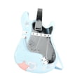 thumbnail image 4 of Abbracc Guitar Shaped Backpack Creative Fashion PU Leather for Work Holiday Vacation Light Blue, 4 of 9