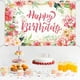 thumbnail image 2 of Fondo de cumpleaños de tela con tema de niña rosa, decoración para fiesta de cumpleaños, fondo con bandera, diseño de bandera, 2 of 3