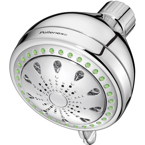 Pollenex Microban Wall Mount Showerhead, Chrome