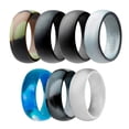 thumbnail image 1 of Maytalsory 7Pcs Premium licone Rubber Wedding Party Rings ring,silicone rings make Mens Jewelry 9, 1 of 6