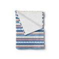 thumbnail image 2 of Boho Soft Flannel Fleece Throw Blanket, Colorful Grunge and Horizontal Zigzags Pattern, Cozy Plush for Indoor and Outdoor Use, 60" x 80", Multicolor, by Ambesonne, 2 of 5
