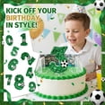 thumbnail image 3 of Soccer Number Candle Soccer Number 5 Cake Topper Happy Birthday Cake Candle Sparkling Sequins Soccer Football Theme Birthday Party Decorations Celebrations Supplies, 3 of 5