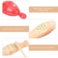 thumbnail image 3 of 2 Ensembles de Jouets de Percussion en Bois pour Enfants Instruments de Musique Design Simple Couleur Bois Naturel 15x5cm, 3 of 8