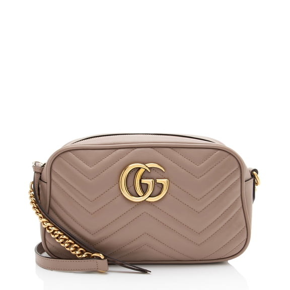 Pre-Owned Gucci Matelasse Leather GG Marmont Small Camera Bag