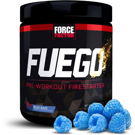 Force Factor Fuego Pre Workout, Blue Raspberry, 20 (Best Pump Pre Workout 2019)
