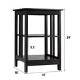thumbnail image 3 of 2 PC 3-tier Side Table Nightstand End Table W/ Baffles & Round Corners Black, 3 of 12