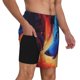 thumbnail image 2 of Balery Wolf Bañador para hombre, shorts de playa de secado rápido con entrepierna y forro de compresión-Medium, 2 of 6