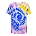 thumbnail image 4 of Erwazi Men's Tie Dye Printed T-Shirt Crew Neck Short Sleeve Pullover Casual Trendy Top, 4 of 5