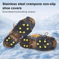 thumbnail image 4 of Shoes Spikes Non Slip Gripper Spike Ice Traction Cleats, Non-Slip Over Shoe Rubber Spikes for Snow Grippers, Anti Slip Crampons and Slip-on Stretch Footwear, 4 of 8