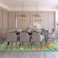 thumbnail image 4 of Wondo Boho Floral Vintage Non-Slip 8'x10' Area Rug - Machine Washable Low Pile Carpet for Living Room, Bedroom, Dining Room & Farmhouse Decor (Green), 4 of 8
