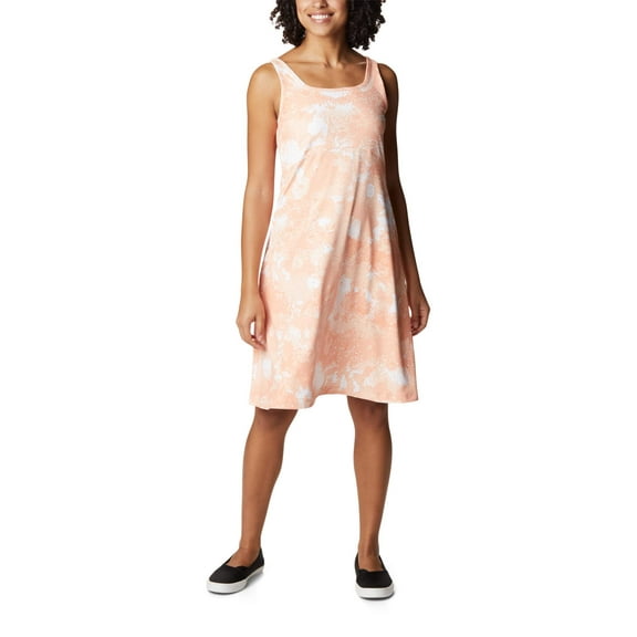 Columbia Women's Freezer III Dress, Bright Nectar/Foamfloral Print, 1X Plus