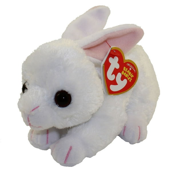 TY Beanie Baby COTTON the White Bunny (6 inch)