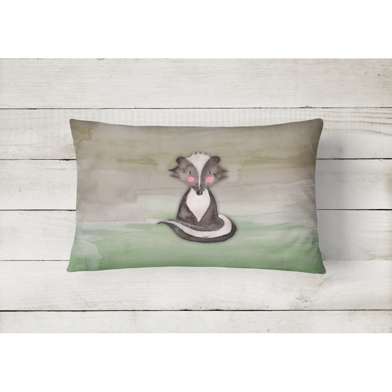 Badger Watercolor Canvas Fabric Decorative Pillow
