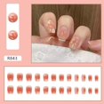 thumbnail image 1 of False Nails French Manicure Fake Tips Press On Full Nails Cover c, 1 of 8