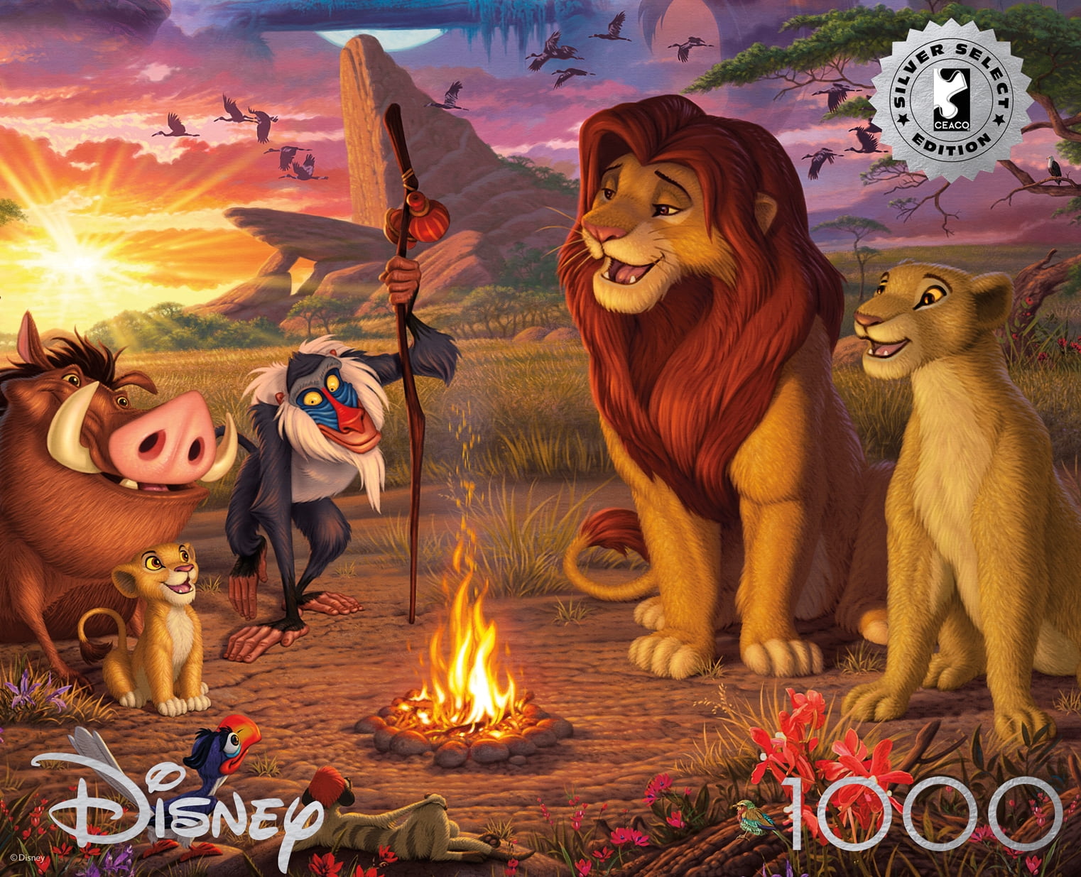 Ceaco The Lion King Vignette 1000-Piece 26.75 x 19.75-Inch Interlocking Jigsaw Puzzle for Adults Ages 14+