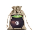 thumbnail image 1 of Oleegame 1PC " Halloween Drawstring Bags Reusable Linen Goodie Bags For Trick Or Party And Candy Storage" Blue, 1 of 2
