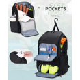 thumbnail image 4 of Mochila impermeable para pickleball Sportsnew con compartimento para zapatos, 4 of 9