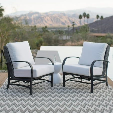 Augusta Seating - Belham Living Augusta Stationary Rocker Lounge Chairs - Set of 2
