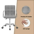 thumbnail image 5 of Furmax Mid-Back Office Chair Ribbed PU Leather Executive Chair, Gray, 5 of 7