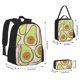thumbnail image 2 of Balery Cute Avocado Mochila escolar 3 en 1 para niños: mochila resistente con lonchera térmica y estuche para lápices. Mochila escolar para niños y niñas., 2 of 7